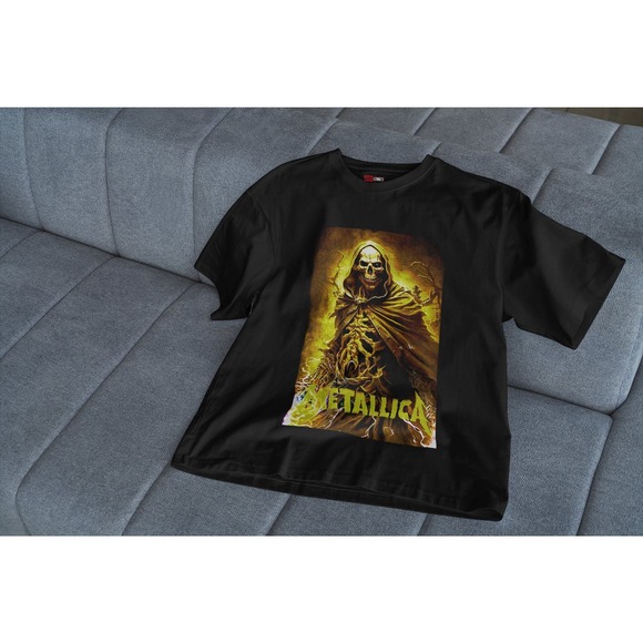 Band rock T-shirt | Vintage Metallica Band T-Shirt | 90s Heavy Metal Graphic Tee - Picture 3 of 10